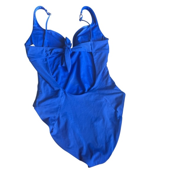 BECCA Color Code V-Wire One-Piece Swimsuit Ultra Marine Blue Medium - Picture 4 of 10
